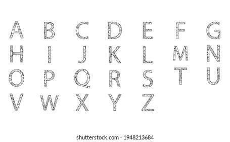 Alphabet Coloring Page Capital Letter Recognition Stock Illustration 1948208932 | Shutterstock