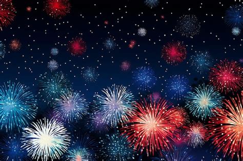 Premium Photo Firework Display Illustrate A Pattern Of Colorful