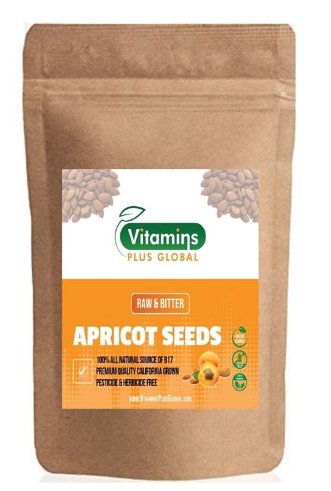 Apricot Seeds Raw Bitter Lb Oz Vitamins Plus Global