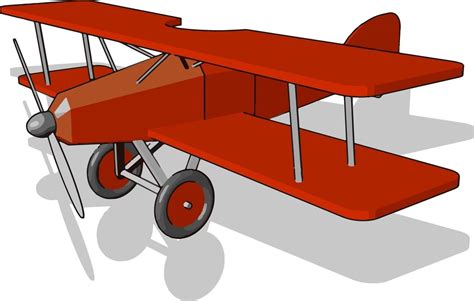 Red Airplane Toy Illustration Vector On White Background 12264335