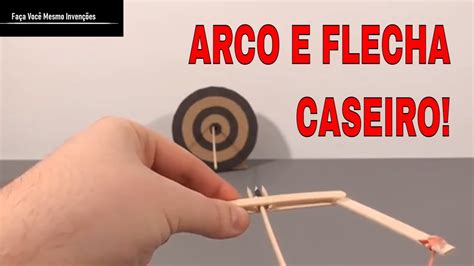 Como fazer um mini ARCO E FLECHA que atira de verdade invenções