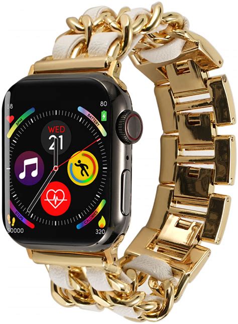 Apple Watch Bandje Se Ultra Mm Rvs Goud Wit