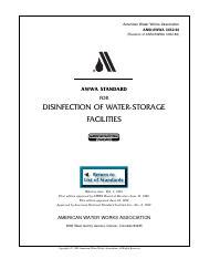 WATER STORAGE TANK DISINFECTION Pdf American Water Works Association