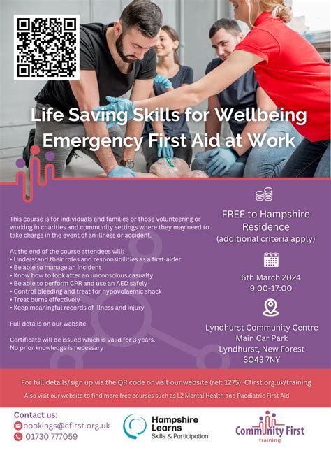 Free Life Saving Skills For Wellbeing Emergency First Aid At Work