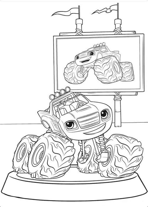 15 Desenhos Para Colorir E Imprimir Blaze And The Monster Machines