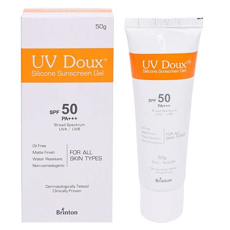 Buy Uv Doux Silicone Sunscreen Gel Spf 50 Online - Upto 20% Off