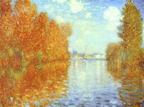 Claude Monet Autumn At Argenteuil Painting Framed Paintings For Sale