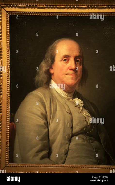 Benjamin Franklin S Portrait Displaying At Smithsonian National