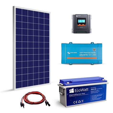 Kit Solaire 280w Autonome 12v 230v 500VA Stockage 1800wh VICTRON