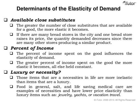 Elasticity Of Demand