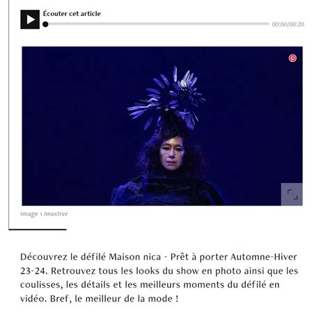 madame lefigaro Défilé Maison nica Prêt à porter Automne Hiver 23