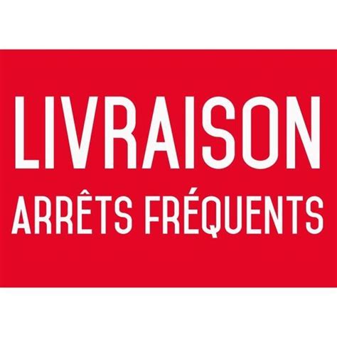 Livraison Arrêts fréquents Autocollant vinyl waterproof L 210 x H