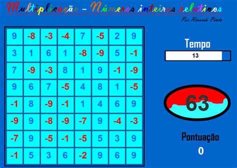 Jogos De Numeros Inteiros Ensino