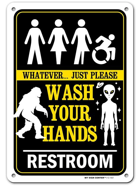 Whatever Just Wash Your Hands Funny Bathroom Signs Funny Signs Hot Sex Picture