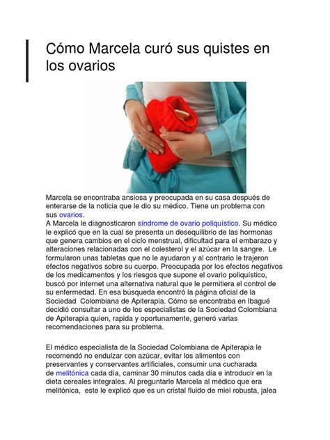 Apiterapia Para Los Ovarios Poliquisticos Pdf Especialidades