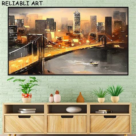 Moderne Stadt Landschaft Poster Und Drucken Abstrakte Lgem Lde Leinwand