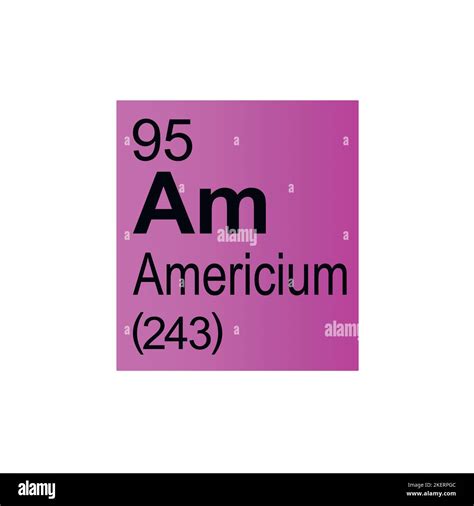 Americium Chemical Element Of Mendeleev Periodic Table On Pink