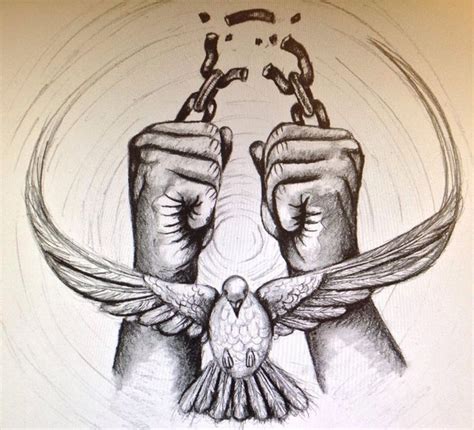 Man Breaking Chains Tattoo
