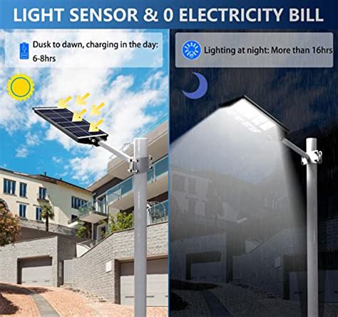 Gefolly W Solar Street Lights Outdoor Solar Commercial Parking Lot