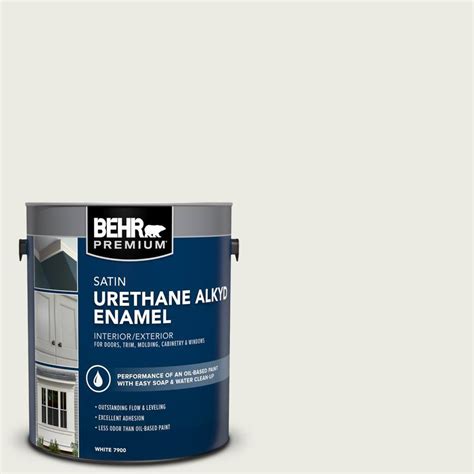 Behr Premium Gal Ppu White Moderne Urethane Alkyd Satin Enamel