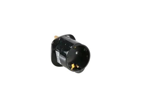 EU to UK Plug Adapter Round (Black) | NetXL