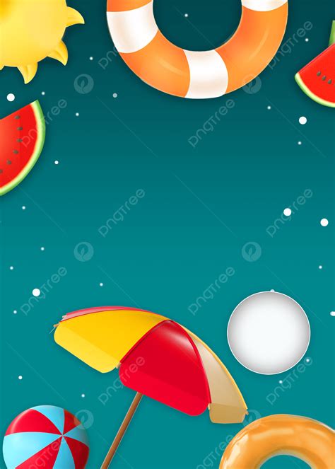 Summer Sun Umbrella Swimming Ring Background, Summer, Sun Umbrella ...