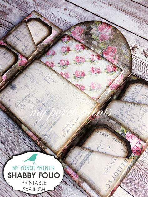 Shabby Folio Journal Pocket Loaded Envelope Junk Journal Kit