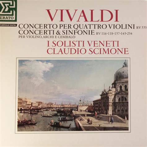 Concerto Per Quattro Violini Rv Concerti Sinfonie Per Violino