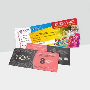 Jual Cetak Tiket Voucher Karcis Kupon Satuan Sisi Full Color