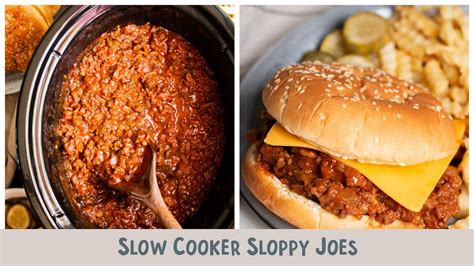 Slow Cooker Sloppy Joes Homemade YouTube