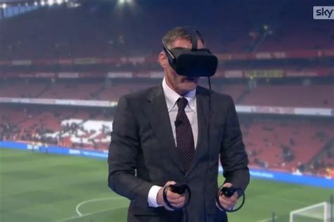 Monday Night Footballs Jamie Carragher Dons Vr Mask To Claim Cardiff