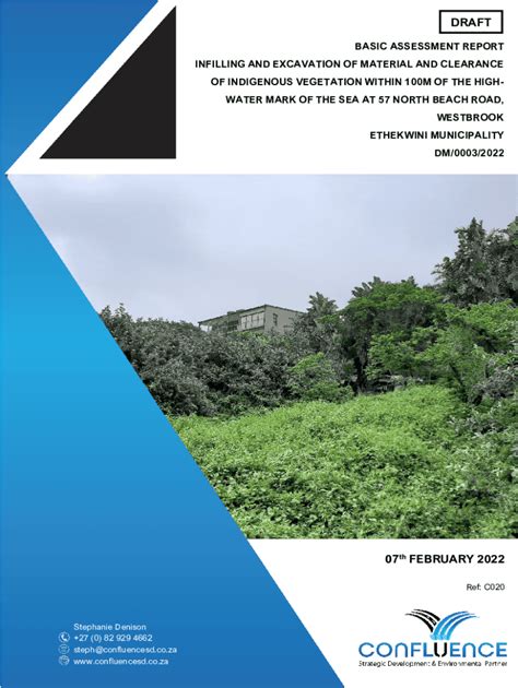 Fillable Online Environmental Impact Statement Eis Report Under The