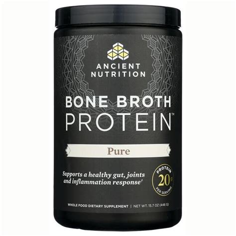 Ancient Nutrition Bone Broth Protein Pure Oz Pwdr Swanson