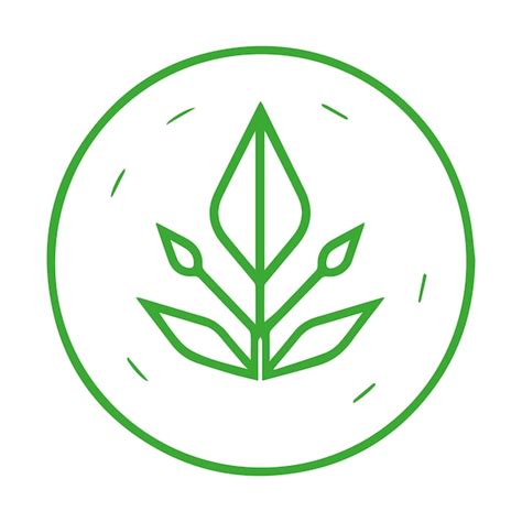 Premium Vector A Green Circle With The Word Plant In The Middle