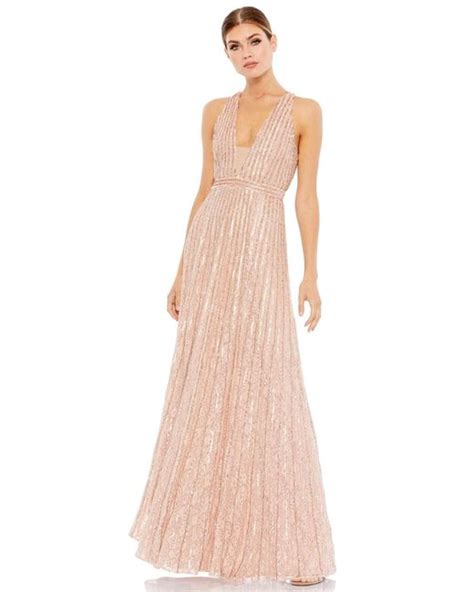 Mac Duggal 93570 Sequin Embellished Sleeveless Evening Dress In Pink Lyst