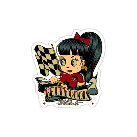 Sticker Pin Up Betty Cool Racing Dvicente 20