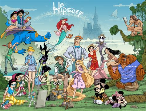 Hipster Disney Character Art POPSUGAR Love Sex