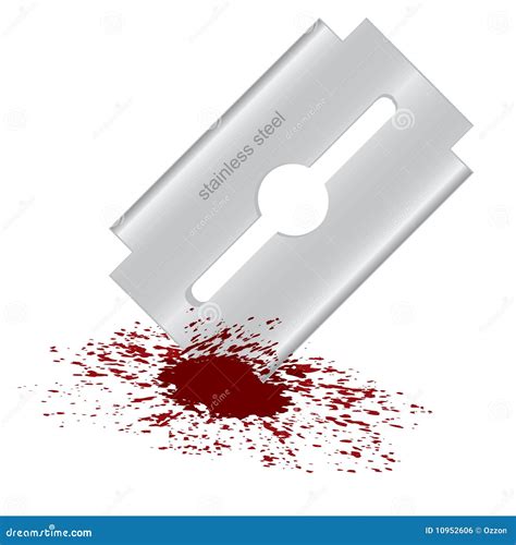 Bloody Razor Blade Stock Vector Illustration Of Violence 10952606