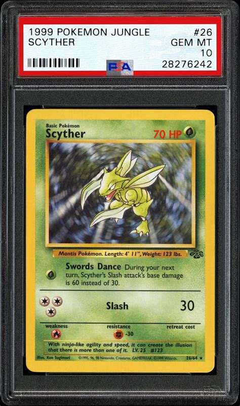 1999 Nintendo Pokemon Jungle Scyther Psa Cardfacts®