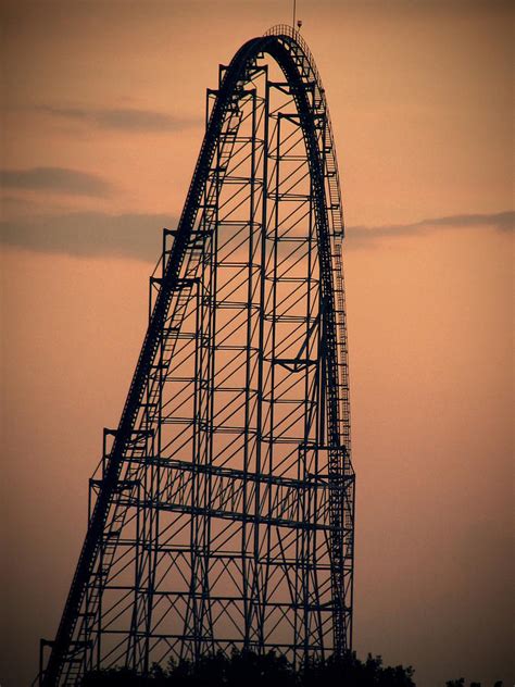 Millennium Force at Sunset Photograph by Patrick McGarvey - Pixels