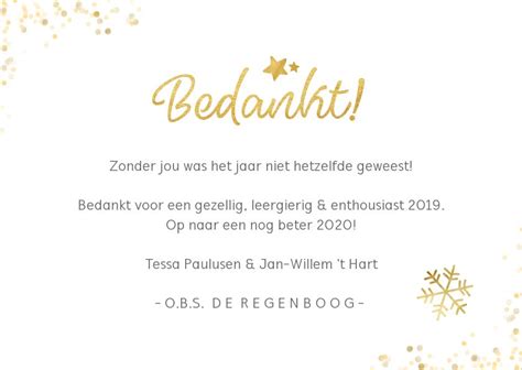 Zakelijke Kerstkaart Bedankje Medewerkers Met Kaartje Go