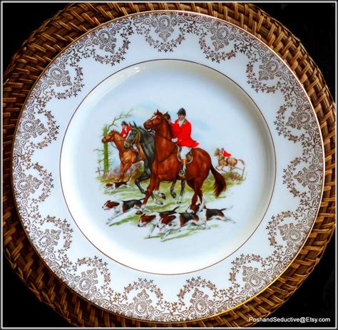 Set of Vintage Fine China Dinner Plates With Hand-painted - Etsy