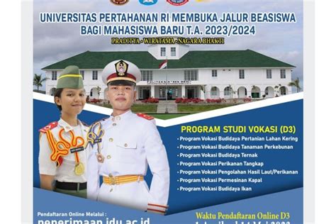 Cara Mendaftar Beasiswa Universitas Pertahanan 2023 Bisa Lihat Di Web