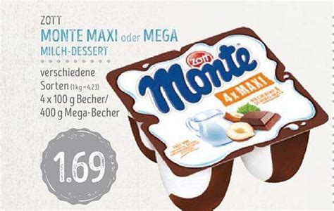 Zott Monte Maxi Oder Mega Milch Dessert Angebot Bei Edeka Struve