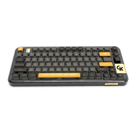 GAMAKAY GK75 Transparent Mechanical Keyboard Gasket 80 Keys RGB Hot Swappable Gateron G Yellow
