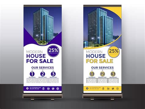 Premium Vector Realestate Rollup Banner Design Template