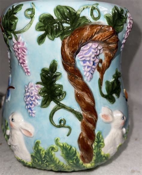 Christopher RADKO Fern Meadow Biscuit Cookie Jar Easter Bunny