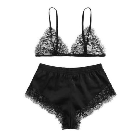 Mesdames Mode Sexy Lingerie Dentelle Creux Exquis Soutien Gorge Short Sous V Tements Ensemble