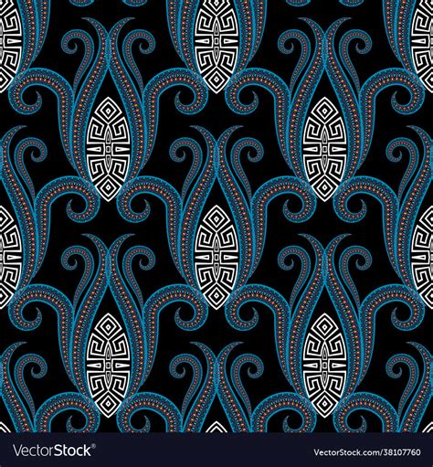 Ornamental Floral Seamless Pattern Beautiful Vector Image