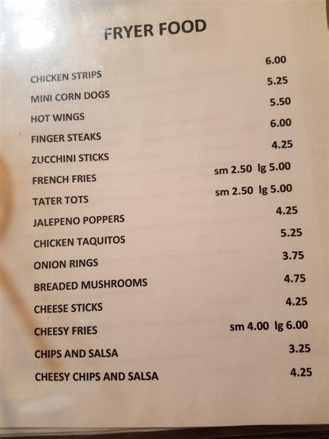 Menu At Simcoe Cafe Goldendale